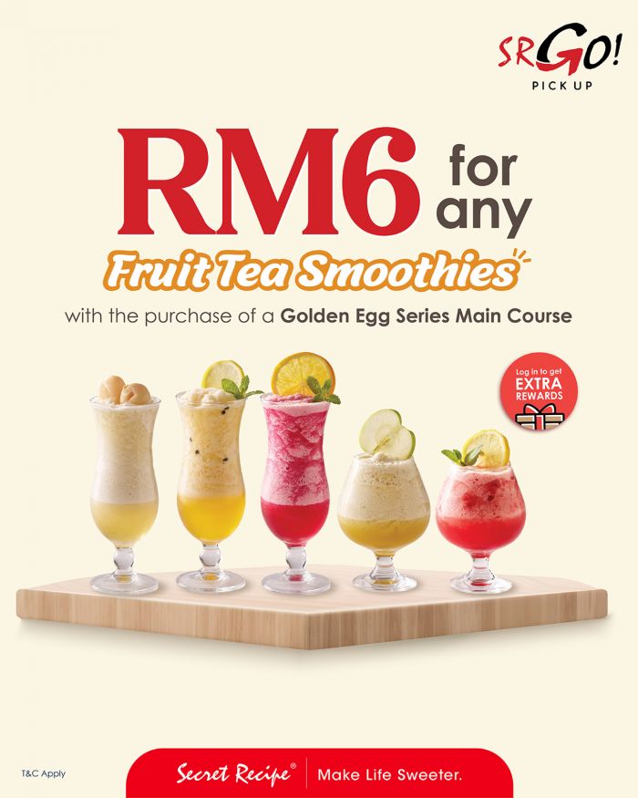 Secret Recipe: RM6 Fruit Tea Smoothie with Golden Egg Series | From 12 Jan 2026 Secret Recipe: RM6 Fruit Tea Smoothie with Golden Egg Series | From 12 Jan 2026