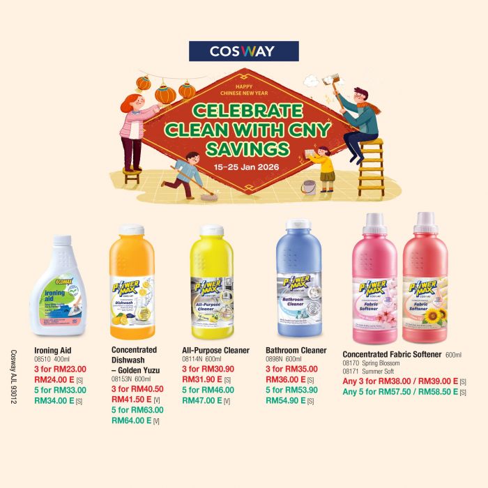 Cosway Promotion: Celebrate Clean with CNY Savings | 15 - 25 January 2026 Cosway Promotion: Celebrate Clean with CNY Savings | 15 - 25 January 2026