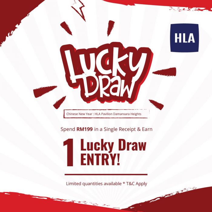 HLA Pavilion Damansara Heights CNY Lucky Draw: Spend RM199 & Win | 15 Jan - 26 Feb 2026 HLA Pavilion Damansara Heights CNY Lucky Draw: Spend RM199 & Win | 15 Jan - 26 Feb 2026
