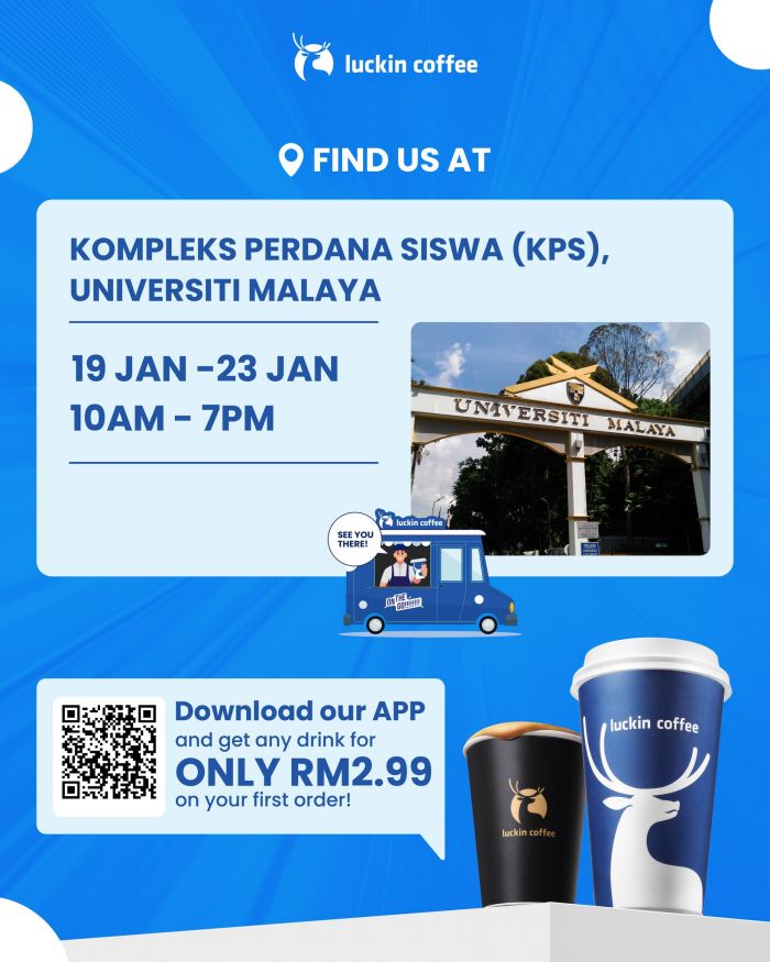 Luckin Coffee On-The-Go Truck at UM: RM2.99 First Order Promo | 19-23 Jan 2026 Luckin Coffee On-The-Go Truck at UM: RM2.99 First Order Promo | 19-23 Jan 2026