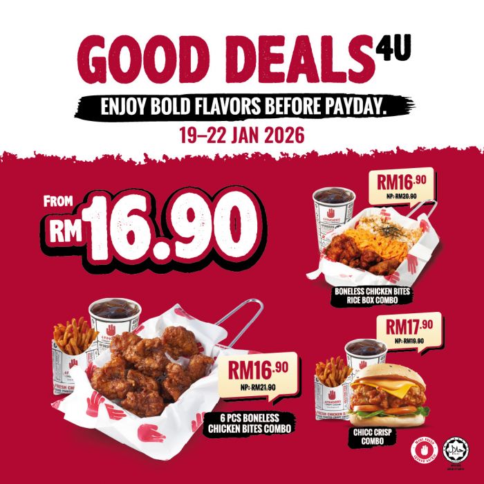 4Fingers Good Deals 4U Promotion: Combos from RM16.90 | 19-22 Jan 2026 4Fingers Good Deals 4U Promotion: Combos from RM16.90 | 19-22 Jan 2026