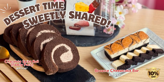 FamilyMart New Desserts: Brownie Cheesecake Bar & Swiss Roll Family Pack FamilyMart New Desserts: Brownie Cheesecake Bar & Swiss Roll Family Pack