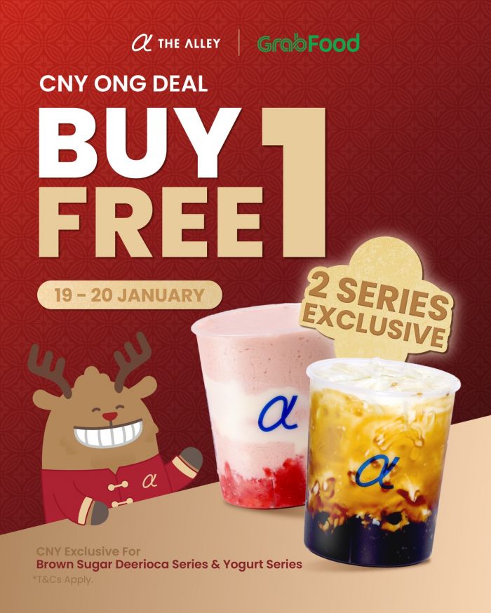 The Alley x GrabFood CNY Ong Deal: Buy 1 Free 1 Promotion | 19-20 Jan 2026 The Alley x GrabFood CNY Ong Deal: Buy 1 Free 1 Promotion | 19-20 Jan 2026