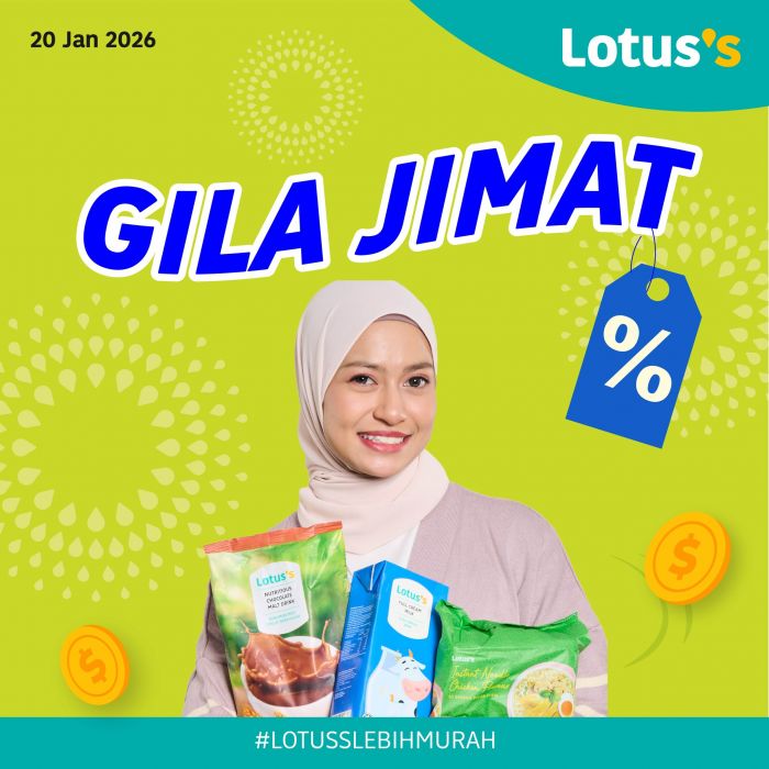 Lotus’s Promotion: Gila Jimat Deals | 20-28 January 2026 Lotus’s Promotion: Gila Jimat Deals | 20-28 January 2026