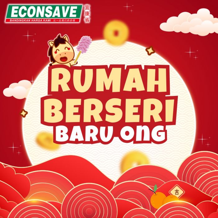 Econsave Household Essentials CNY Promotion: Rumah Berseri Baru Ong | 23-27 January 2026 Econsave Household Essentials CNY Promotion: Rumah Berseri Baru Ong | 23-27 January 2026
