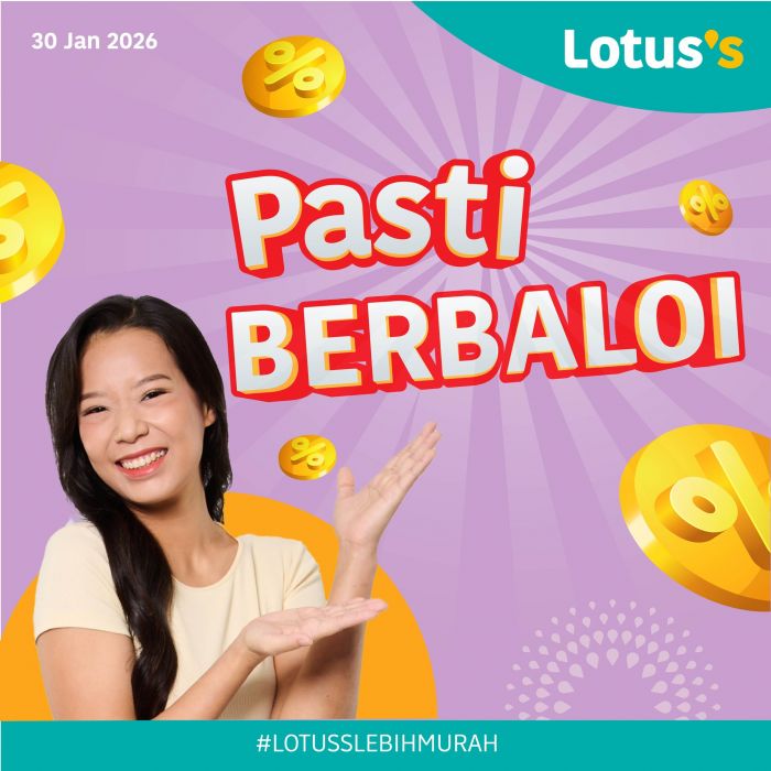 Lotus's Promotion: Pasti Berbaloi Deals Groceries & Drinks | 30 Jan - 11 Feb 2026 Lotus's Promotion: Pasti Berbaloi Deals Groceries & Drinks | 30 Jan - 11 Feb 2026