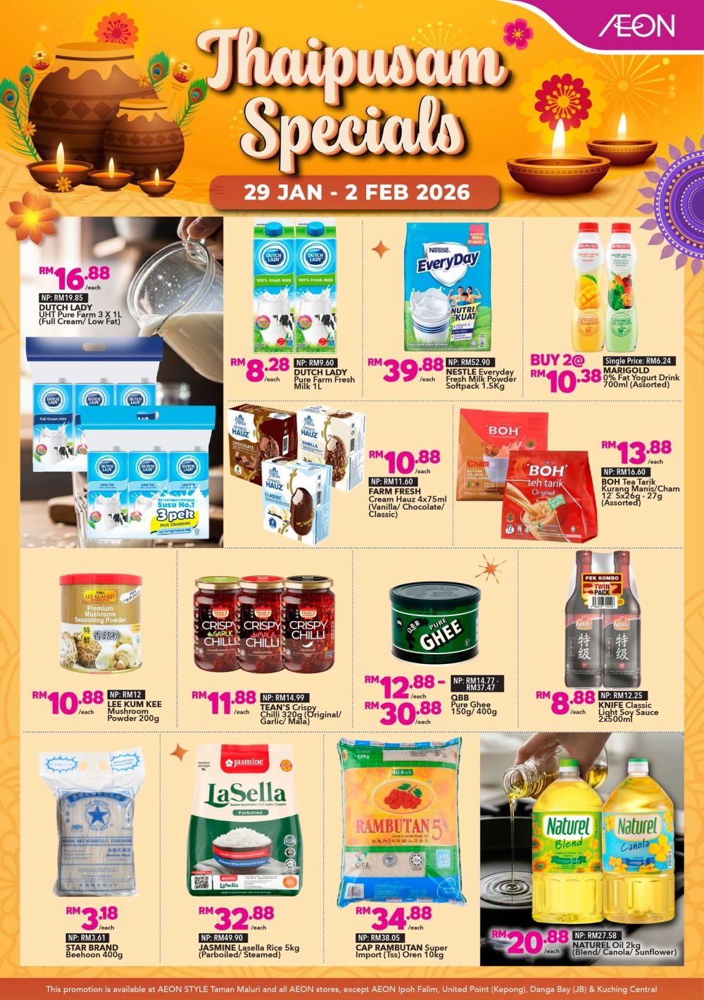 AEON Thaipusam Promotion: Fresh Coconut, Milk & Ghee Deals | 29 Jan - 2 Feb 2026 AEON Thaipusam Promotion: Fresh Coconut, Milk & Ghee Deals | 29 Jan - 2 Feb 2026
