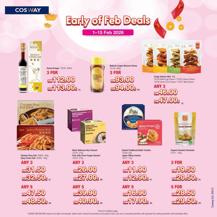 Cosway Early of Feb Deals: Groceries & Household Promotion | 1-15 February 2026 Cosway Early of Feb Deals: Groceries & Household Promotion | 1-15 February 2026