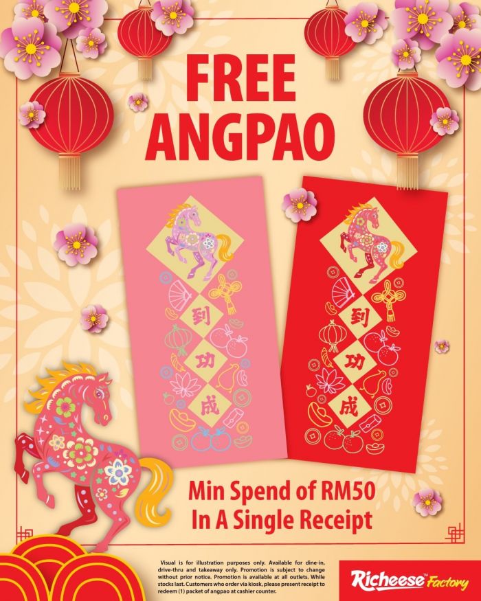 Richeese Factory Free Angpao Giveaway: Min Spend RM50 | CNY 2026 Richeese Factory Free Angpao Giveaway: Min Spend RM50 | CNY 2026