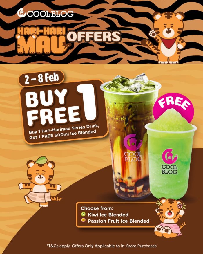 Coolblog Buy 1 Free 1 Promotion: Hari-Harimau Series | 2-8 February 2026 Coolblog Buy 1 Free 1 Promotion: Hari-Harimau Series | 2-8 February 2026