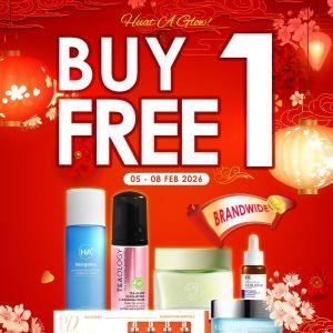 SaSa Buy 1 Free 1 Promotion: Huat A Glow Skincare Deals | 5 - 8 February 2026