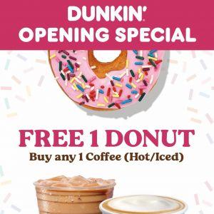 Dunkin' KLGCC Mall Opening Special: Free Donut & Bagel Deals | 6-13 Feb 2026