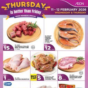 AEON Thursday is Better Than Friday Promotion: Fresh Meat & Produce | 11-12 February 2026