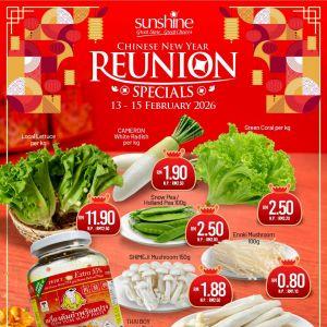 Sunshine CNY Reunion Promotion: Steamboat Ingredients & Pots Promo | 13-15 Feb 2026