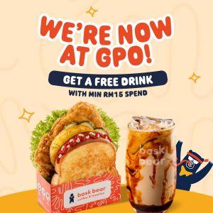 Bask Bear GPO Opening: Free Drink with Min Spend RM15 | 14-18 Feb 2026