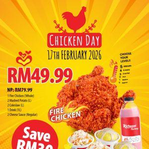 Richeese Factory Chicken Day: RichFamily Fire Combo RM49.99 | 17 Feb 2026