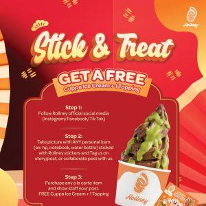 Rollney Stick & Treat: Get a FREE Cuppa Ice Cream | 19 Feb - 17 Mar 2026