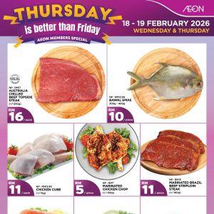 AEON Thursday is Better Than Friday Promotion: Fresh Groceries & 4x Points | 18 - 19 Feb 2026