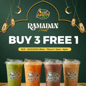 Café Amazon Ramadan Treat: Buy 3 Free 1 Promotion | 19 Feb - 20 Mar 2026