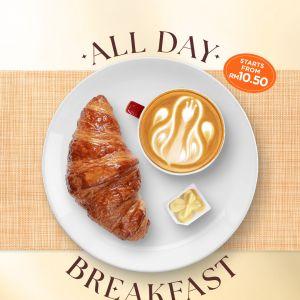 J.CO All Day Breakfast: Croissant & Coffee Set From RM10.50