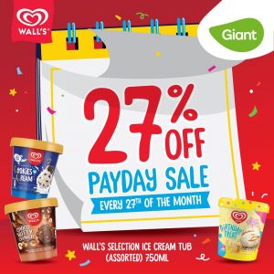 Giant Wall's Ice Cream Payday Sale: 27% OFF Promotion | 27 Feb 2026