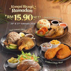 Kenny Rogers ROASTERS Ramadan Promotion: RM15.90 Meals | 26-27 February 2026