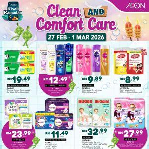 AEON Promotion: Clean & Comfort Care Deals | 27 Feb - 1 Mar 2026
