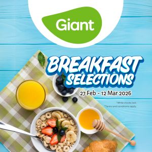 Giant Promotion: Breakfast Selections | 27 Feb - 12 Mar 2026