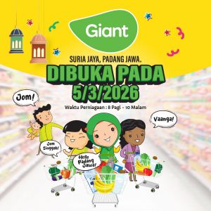 Giant Suria Jaya Grand Opening: Buy 1 Free 1 Promotion | 5-8 March 2026