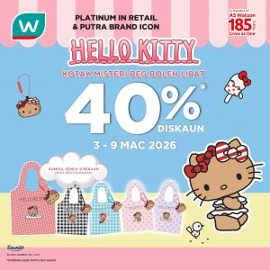 Watsons Promotion: Hello Kitty Foldable Bag Blind Box | 3 - 9 March 2026