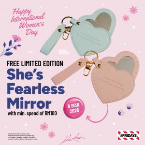 TGI Fridays International Women's Day Promotion: Free Mirror | 8 March 2026