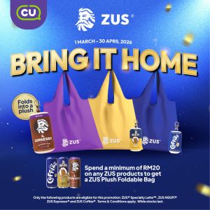 CU ZUS Promotion: Free ZUS Plush Foldable Bag | March - April 2026
