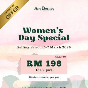 Ayu Borneo Women's Day Sale: 90-Min Massage Package | 5-7 March 2026