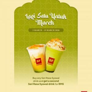 San Francisco Coffee Promotion: RM5 Seri Rasa Syawal Drinks | March 2026