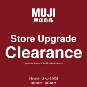 MUJI Clearance Sale: Store Upgrade Clearance | 5 March - 2 April 2026