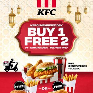 KFC Buy 1 Free 2: Kepci Members' Day | 10-12 March 2026