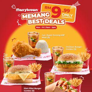 Marrybrown Promotion: RM9.99 Memang Best Deals Lunch Combos