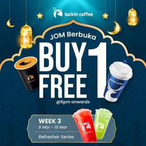 Luckin Coffee Buy 1 Free 1 Promo: Refresher Series | 9-15 March 2026
