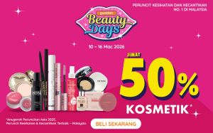 Guardian Shopee Promotion: 50% OFF Cosmetics | 10-16 March 2026