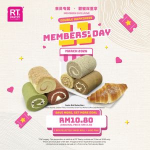 RT Pastry Promotion: Members' Day Buy 1 Free 1 Bundle | 11 Mar 2026