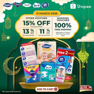 Drypers Shopee Promotion: Up to 15% OFF Vouchers | 11 March 2026