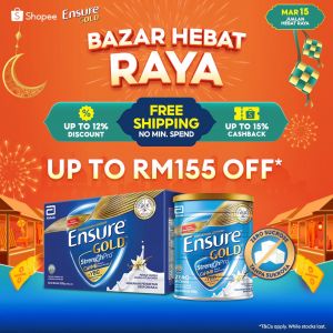 Ensure Gold Shopee Sale: Bazar Hebat Raya | 15 March 2026
