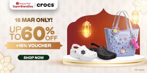 Crocs Shopee Sale: Super Brand Day Up to 60% Off | 15 March 2026