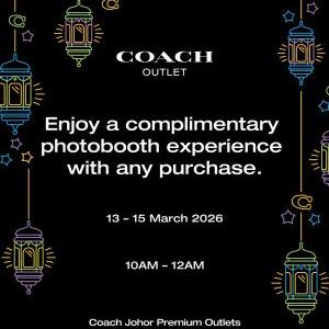 Coach Johor Premium Outlet Sale: Special Sale & Free Photobooth | 13-15 March 2026