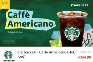 Starbucks Shopee 促销：美式咖啡只需 RM4.90 | 2026年3月