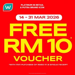 Watsons Promotion: Free RM10 Voucher | March 2026