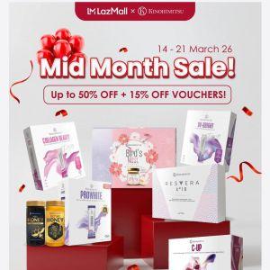 Kinohimitsu Mid Month Sale @ Lazada: Up to 50% OFF | 14 - 21 March 2026