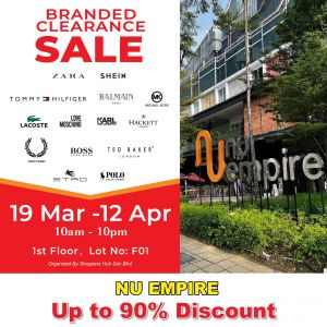 Shoppers Hub Clearance Sale: Branded Clearance Sale @ NU Empire | March 2026