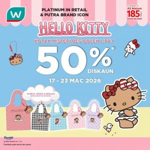 Watsons Promotion: 50% OFF Hello Kitty Blind Box | 17-23 March 2026