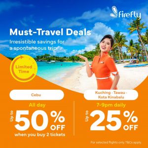 Firefly Airlines Promotion: Must-Travel Deals Up to 50% OFF | 17 - 20 March 2026